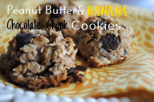 Peanut Butter & Banana Chocolate Chunk Cookies