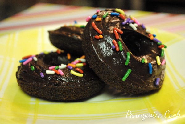 Chocolate Glazed Baked Chocolate Donuts