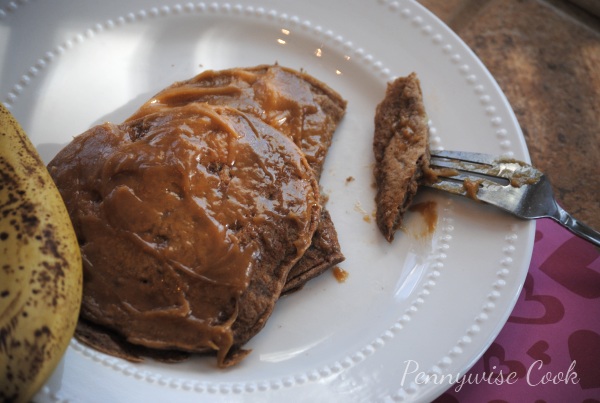 Whole Wheat Peanut Butter and Banana Pancakes