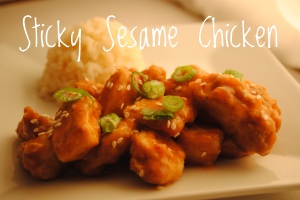 Sticky Sesame Chicken