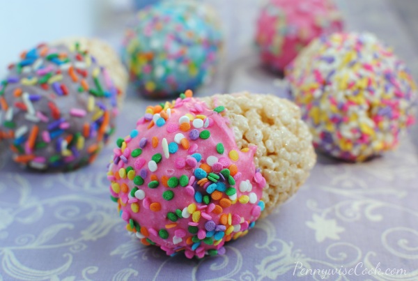 Rice Krispie Treat Speckled Eggs