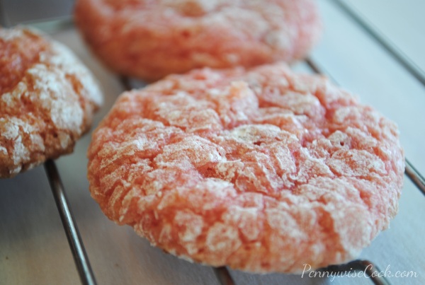 Strawberry Cake Mix Cookies