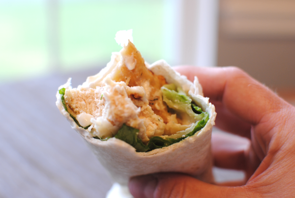 Crispy Caesar Chicken Wraps