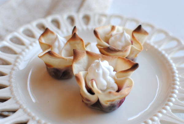 Low Calorie Berry Wontons