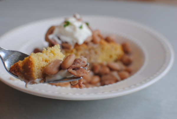 Crockpot Pinto Beans and Cornbread