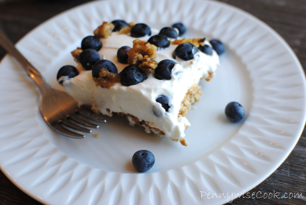 Fluffy Lemon Blueberry Cheesecake